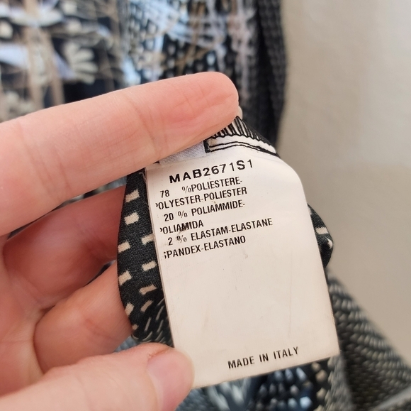 PIANURASTUDIO Satin Abstract Maxi Dress 44 - Picture 6 of 7